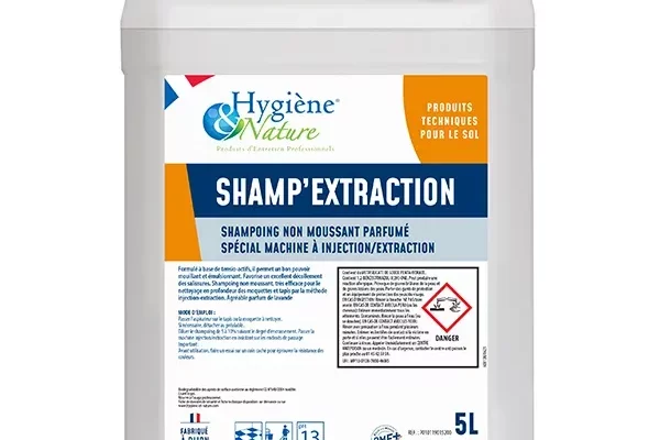 Bidon de 5 litres de shampoing Shamp'Extraction pour machine à injection-extraction